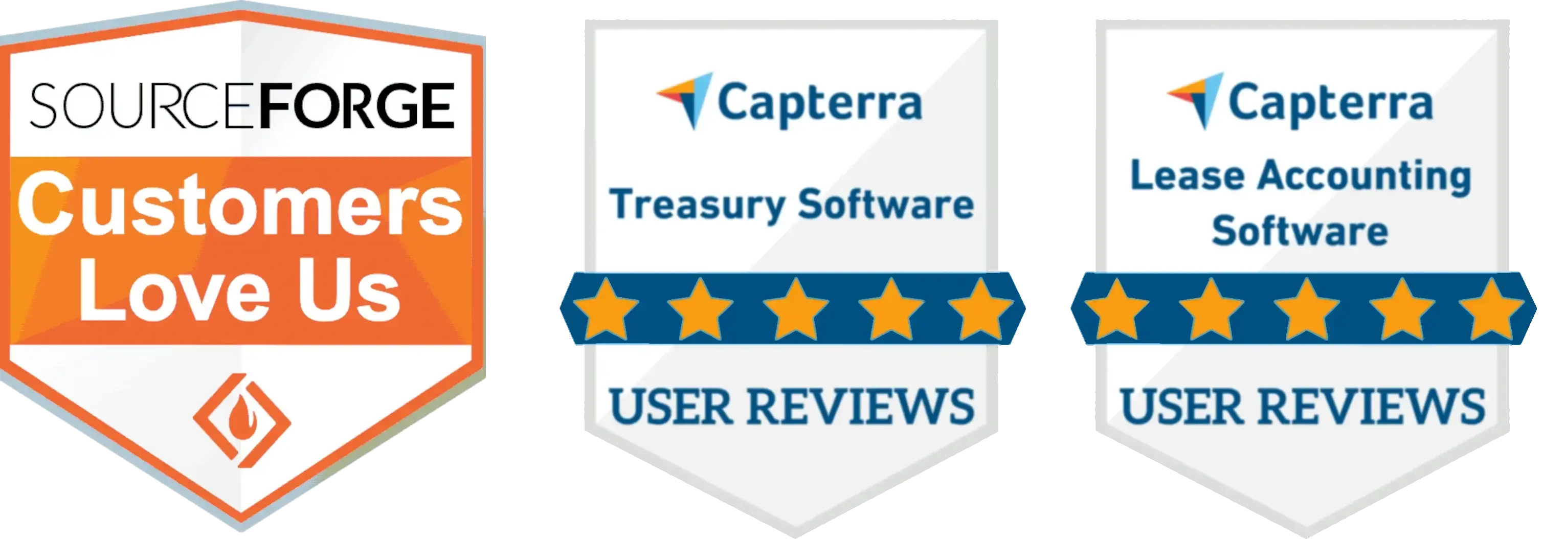 ZenTreasury recognition: SourceForge Customers Love Us, plus Capterra Treasury Software and Lease Accounting Software user reviews